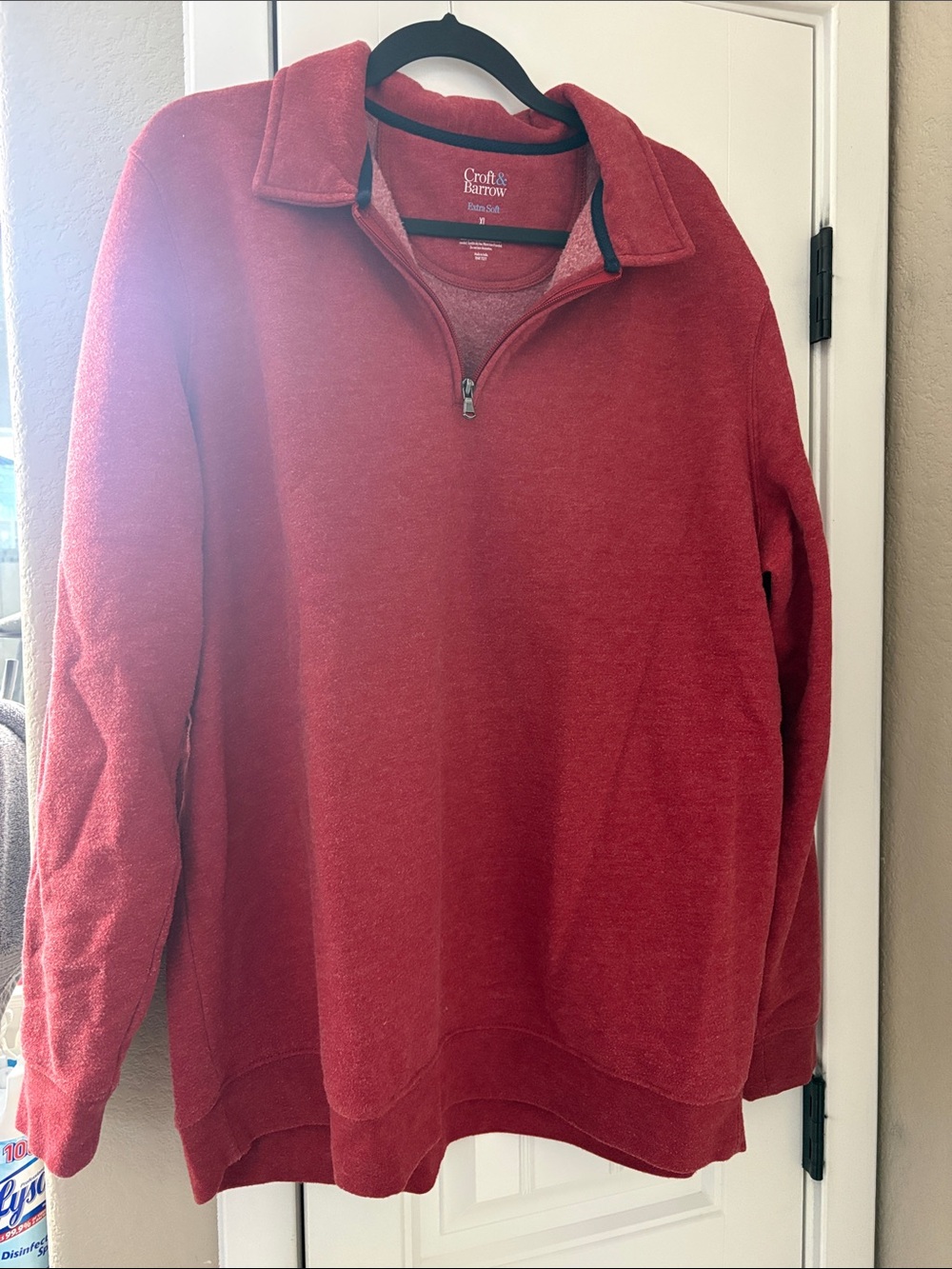 croft & barrow Men’s Red Half-Zip Sweater Pullover